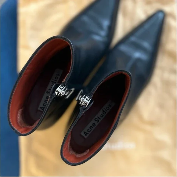 ACNE STUDIOS Cony Wedge Ankle Boots Sz 39 - Picture 8 of 10